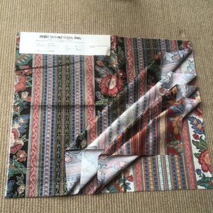 Wyngard Decorative Fabric. Floral and Stripes.